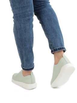 05-PDL195-3 LT. GREEN Кроссовки женские (натуральная кожа) - Фабричный китай фото 18