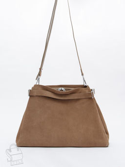 Сумка женская кожаная 6149Q sand Polina&Eiterou