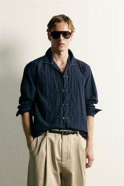 CAMISA RELAXED FIT ALAMARES TEJIDO / Marino - Zara фото 2