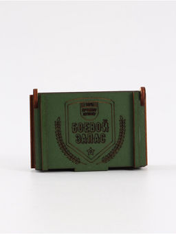 Цена за 2 шт. Коробка подарочная деревянная Боевой запас 8.5?6?3.5 см