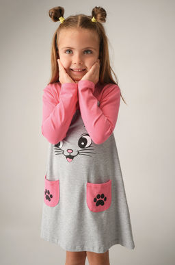 Хлопковое платье для девочки Happyfox