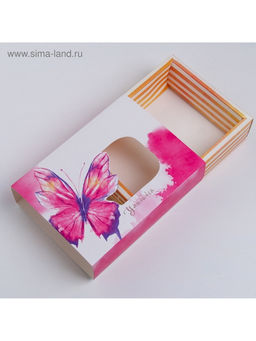 Цена за 5 шт. Коробка кондитерская, упаковка «Улыбайся», 20×15×5 см
