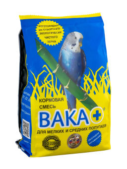 Вака + корм д/попугаев 500 г /10 п\э