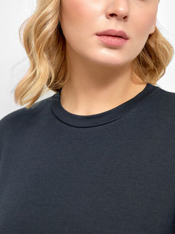 Свободное многоярусное платье мини черного цвета черный 152534