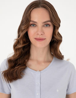 Mavi K_sakollu Kapri Pijama Tak_m_