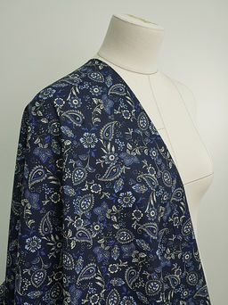 Импорт. хлопок Линиза цв.чернильный, ш.1.45м, хлопок-100%, 100гр/м.кв - Купава фото 7