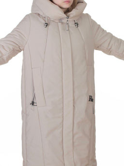 M-9098 BEIGE Пальто зимнее женское (верблюжья шерсть, 120 гр. холлофайбер)