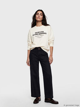 Wideleg Kad?n Jean Pantolon