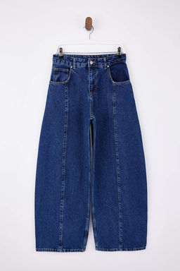 Mavi DOKUMLU Tencel Kar?s?ml? Dikis Detayl? Yuksek Bel Baggy Jeans TWOSS26JE00008