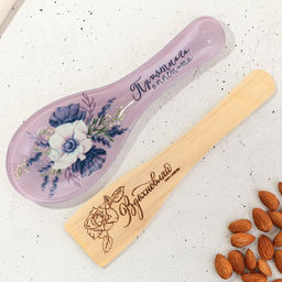 Подарочный набор Прованс: подставка под ложку, лопатка - Дорого внимание фото 2