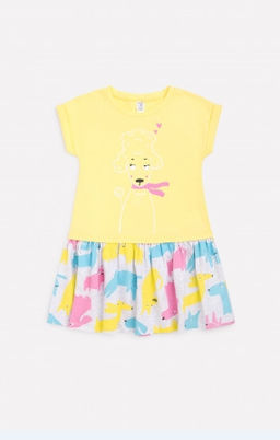 К 5380/солнечный,св.серый меланж к1264, платье