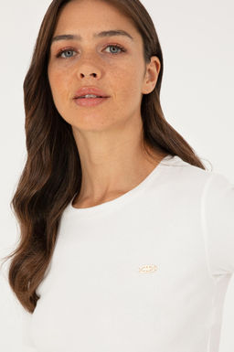 U. S. Polo Assn / Женская футболка цвета экрю - U.s. polo assn фото 2