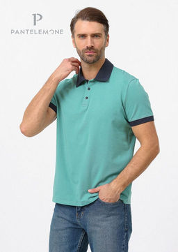 Футболка-поло из кулирки - Pantelemone фото 12