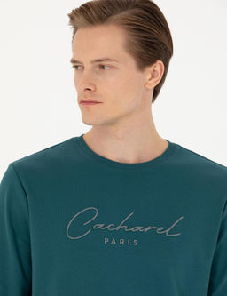 Зеленый свитшот с круглым вырезом - Cacharel фото 3