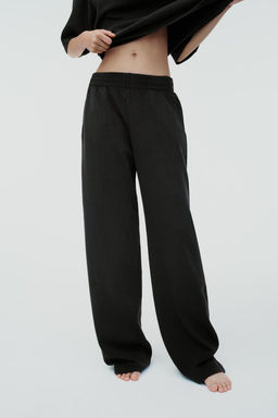 WASHED INTERLOCK TROUSERS - Zara фото 9