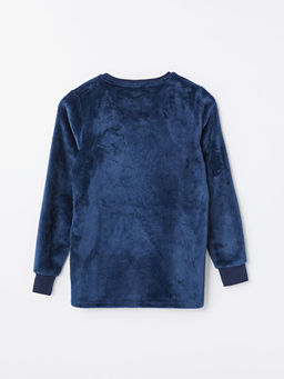 Bisiklet Yaka Pel?? Erkek ?ocuk Pijama Tak?m?