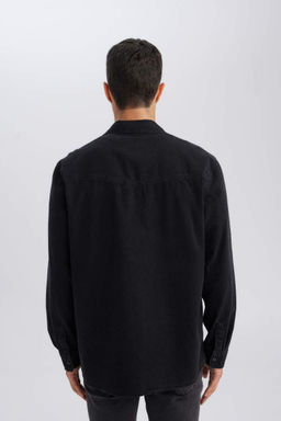 Рубашка стандартного кроя с длинным рукавом - Defacto фото 7