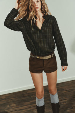 OVERSIZE CHECK SHIRT - Zara фото 2