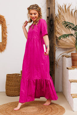 Платье AMORI 9735 фуксия  фото 2