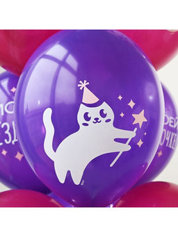 Воздушные шары латексные 14" «Котики милые», набор 50 шт.