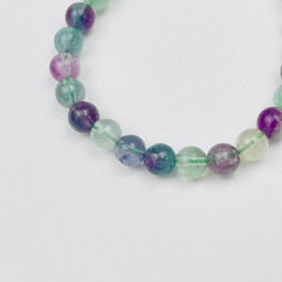 Браслет из Флюорита со вставкой халиотис 16 см