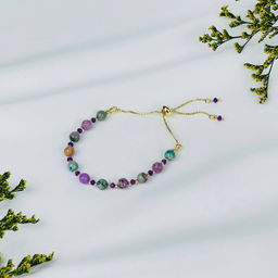 Браслет регулируемый из Фосфосидерита и Варисцита