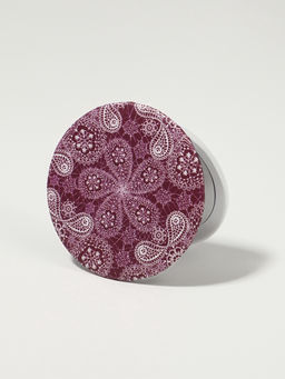 Цена за 3 шт. Зеркало складное «Кружево», d=7.5 см, рисунок МИКС