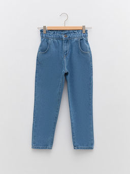 Beli Lastikli Basic Pamuklu K?z ?ocuk Jean Pantolon - Waikiki фото 3