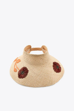 FLORAL WOVEN VISOR