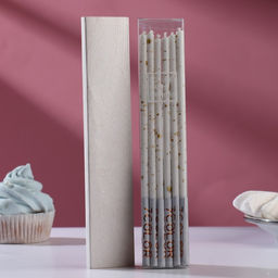 Набор свечей в торт, 6 штук Исполнение желаний, 16,5 см, белый с золотом - Страна карнавалия фото 2