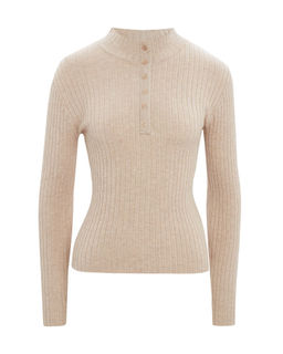 Бежевый трикотажный джемпер - Incity фото 4