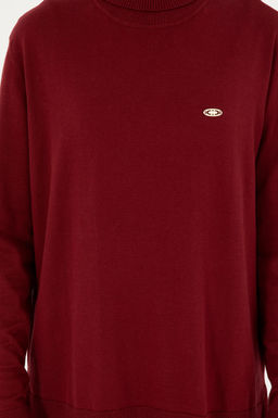 Женский бордово-красный базовый свитер с высоким воротником - U.s. polo assn фото 6