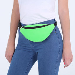 Поясная сумка на молнии, зелёная