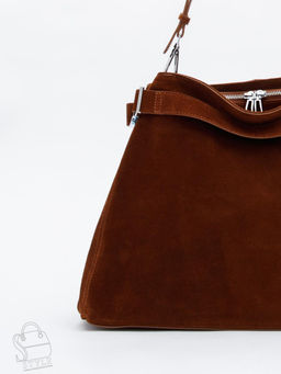 Сумка женская кожаная 6149Q brown Polina&Eiterou