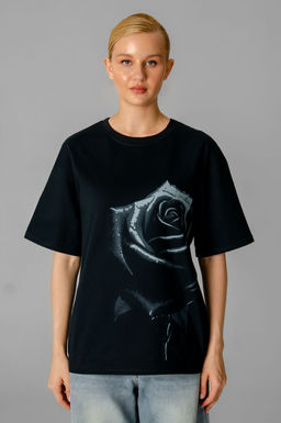 Арт. 31172 Футболка женская  44-52 (5 шт) Цвет:черный