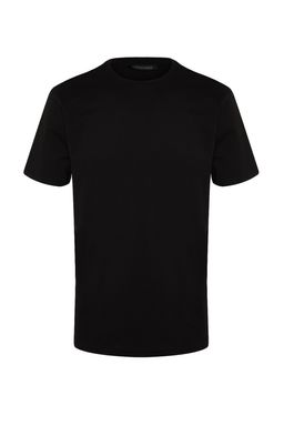 TRENDYOL MAN Siyah Basic %100 Pamuklu Regular/Normal Kesim Bisiklet Yaka T-Shirt TMNSS21TS0808 - Trendyolmilla фото 8