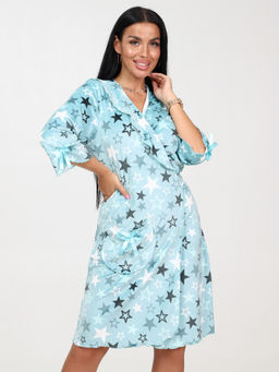 131 ХАЛАТ ЖЕНСКИЙ (Звёзды (ментол)) - А-дина фото 3