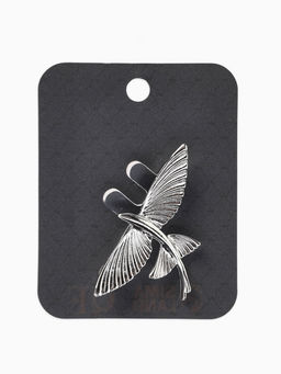 Брошь «Летучая рыба», цвет серебро