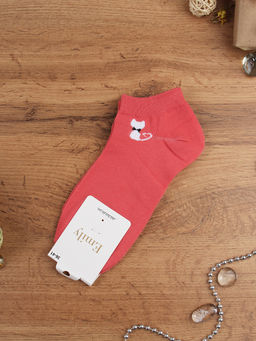 Носки р. 35-40 Кошка короткие / L802 /уп 10/500/1200/ ОДНА ПАРА/ МАРКА