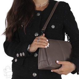 Сумка женская кожаная 8273VG gray Vitelli Grassi  фото 2