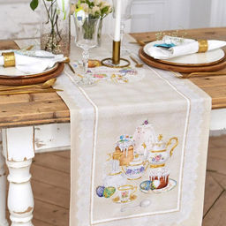 Дорожка на стол Пасхальные куличи 40*146 см, 100% хл, саржа 190 гр/м2 - Этель фото 9