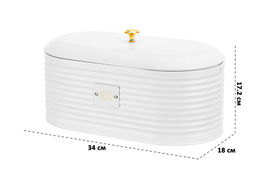 Хлебница 34*18*17,2 см Белая с крышкой - Elan gallery фото 2