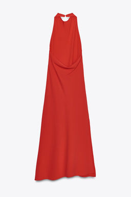 ZW COLLECTION HALTER LONG DRESS - Zara фото 4