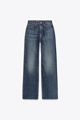 TRF WIDE-LEG HIGH-WAIST FULL LENGTH JEANS - Zara фото 6