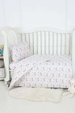 КПБ с простыней на резинке поплин арт. КПБП-ПР/гуси