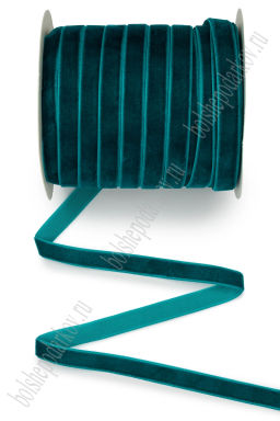 Лента бархатная 1 см*50 ярд (SF-2323) морской зеленый №63