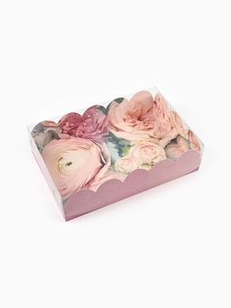 Цена за 5 шт. Коробка для печенья, кондитерская упаковка с пластиковой крышкой, «Прекрасные грёзы», 20×30×8 см