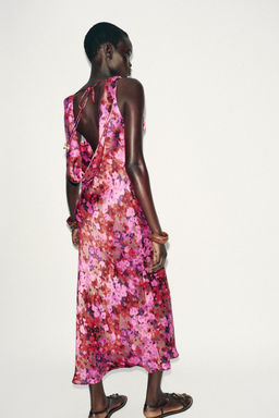 FLORAL PRINT MIDI DRESS - Zara фото 4