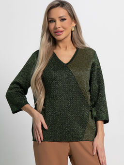 Блуза Найви (оливковая) Б15077-18М - Lt collection фото 9