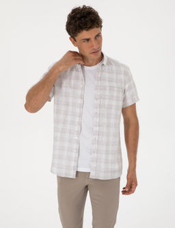 Kahverengi Regular Fit K_sa Kollu G_mlek